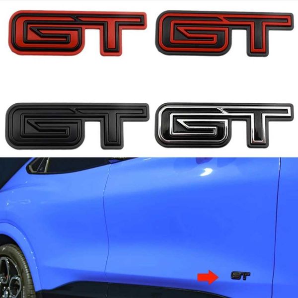 3D Metall Schwarz Silber Rot GT Emblem Auto Abzeichen Stamm Aufkleber Für Ford Mustang Mach E Aufkleber Auto Dekoration Zubehör