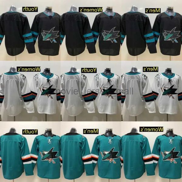 Personalizado Homens Mulheres Juventude Hóquei Jerseys San''Jose''Sharks 11 Andrew Coglian 62 Kevin Labanc 48 Tomas Hertl 72 William Eklund 92 Rudolfs Balcer 76