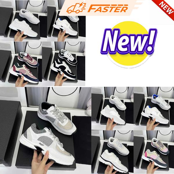 Designer sneaker Scarpe da corsa casual 2024 Nuova suola spessa uomo donna Moda Color block Testa tonda Allacciatura taglio basso Innalzamento Slip versatile Trendy