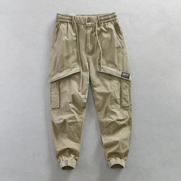 Calças masculinas 2024 primavera e outono estilo militar tático confortável leggings casuais para homens