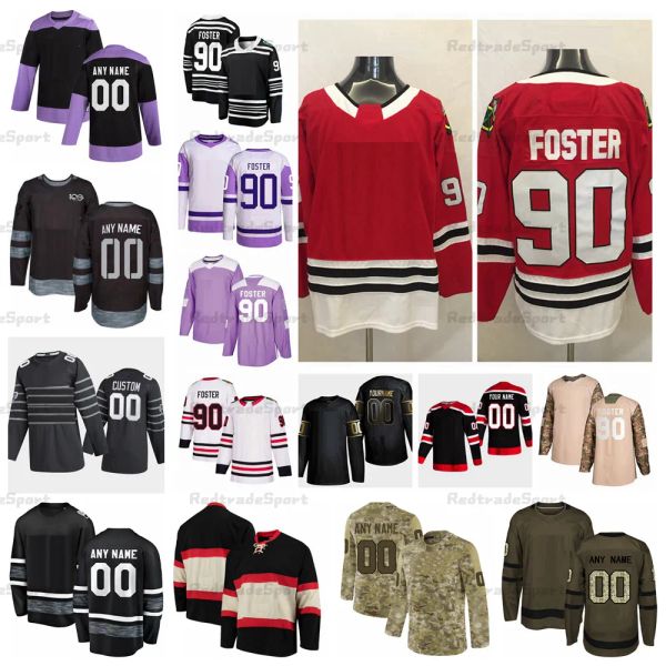 Notfall-Backup-Torhüter 90 Scott Foster Hockey-Trikots Der Buchhalter wurde zum Torwart Sieben Paraden Passen Sie Winter Classic Gold Camo an Veterans Day 88