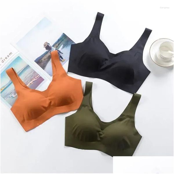 BHs Push Dessous Up Bralette Top Unterwäsche Eis Weste Gorge Gepolsterte Soutien Frauen Seide Weibliche Nahtlose Schlaf Brasier BH Drop Lieferung Otjnq