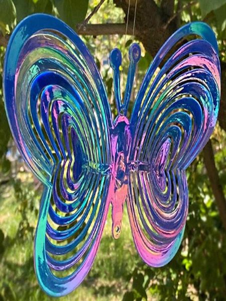 Schmetterlings-Windspiel, ABS-Windfänger, Liebe, rotierendes Windspiel, Schmetterling, reflektierender Scarer, hängende Verzierung, Gartendekoration, Y06673797