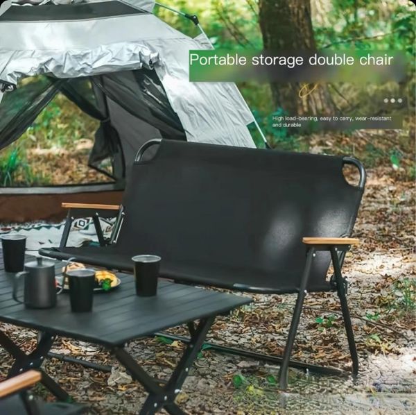 Camp Furniture Camping Freizeit Rückenlehne Stall Klappstuhl Tragbarer Kmit Outdoor Multifunktionales Doppelkissen
