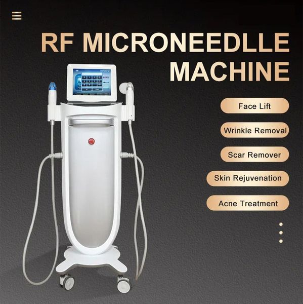 Micro agugliatrice frazionaria dell'attrezzatura del salone di rafforzamento della pelle di Rf per la rimozione delle smagliature Rf Microneedling 2 maniglie