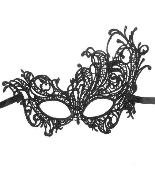 Schöne schwarze Spitzen-Mardi-Gras-Masken, halbes Gesicht, Halloween, venezianische Maskerade, Partyzubehör für Frauen, Weihnachten, Disco, elegant, Phoeni3309521