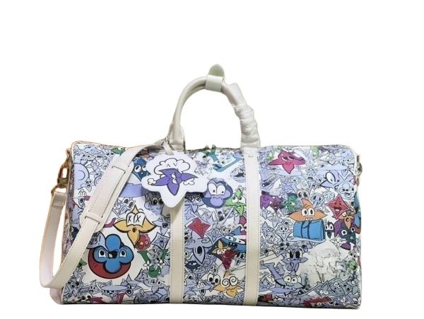 2024 Модные дизайнерские сумки с ограниченным тиражом с ограниченным тиражом граффити туристические сумки багажные сумки на плече
