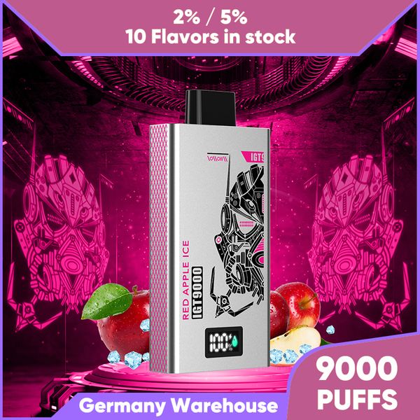 9000 Puff 9k Descartável E-cigarros Vape 650mah Bateria Recarregável 14ML vapes tela display USB C porta de carregamento