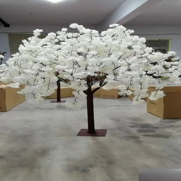 Decoração de festa interior ao ar livre casamento branco reflexão corredor corredor pilar passarela stand flor vaso para castiçais centerpiec dhbqh