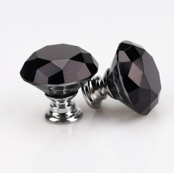 Botão parafuso moda 30mm diamante cristal de vidro maçanetas gaveta armário móveis lidar com botão parafuso acessórios para móveis navio marítimo5453426