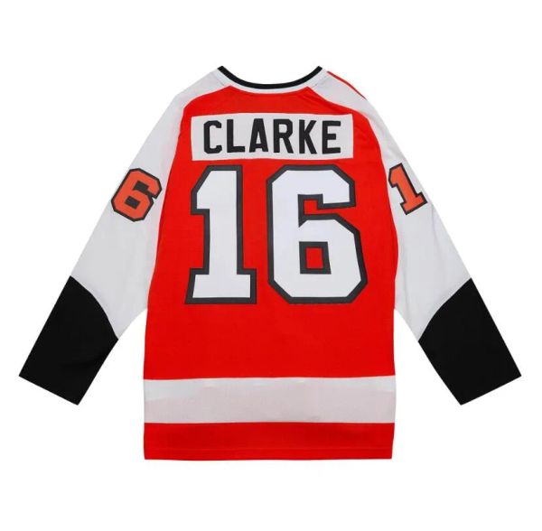 Bobby Clarke Dikişli Hokey Forması Mitchell Ness 1974-75 Erkek Kadın Gençlik S-3XL Retro Formalar 97