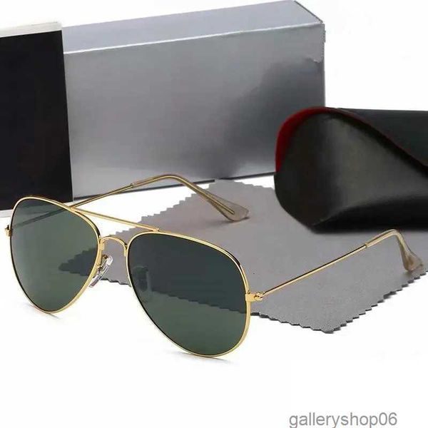 Designer óculos de sol raios homens proíbe aviadores de luxo moldura preta homens mulheres sonnenbrille óculos lentes de metal raysbanns 0121x5