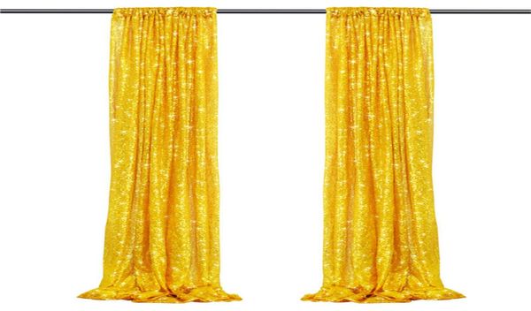 8ft Glitter Silverrose Gold Pulin Zemin Partisi Düğün Bebek Duş PO Po Booth Arka Plan Dekorasyon Sapma Perdesi Drape Pane1049915