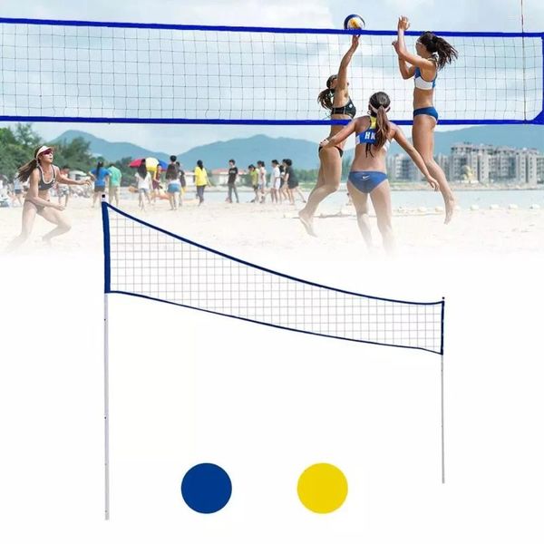 Acessórios está processando dobrável ajustável portátil voleibol net rack de treinamento esporte profissional uma enorme malha 