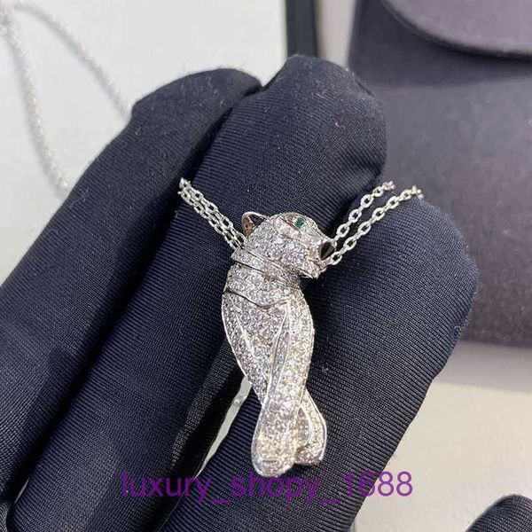 Colar de pneus de carro colares de coração pingentes de joias marca elegante personalizada cheia de diamantes colar de cabeça de leopardo para homens com caixa original