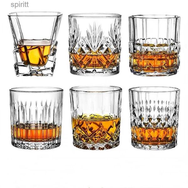 Weingläser, Weingläser, Wodka-Becher, Bargeschirr, altmodisch, 300 ml, graviertes Diamantkristall-Whiskyglas, Becher, Hotel-Restaurant, Wassergläser, YQ240105