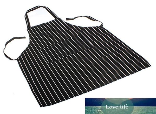 Avental adulto ajustável durável com listra preta com 2 bolsos, chef, garçom, cozinha, cozinheiro, suprimentos de limpeza doméstica, acessórios 6191108