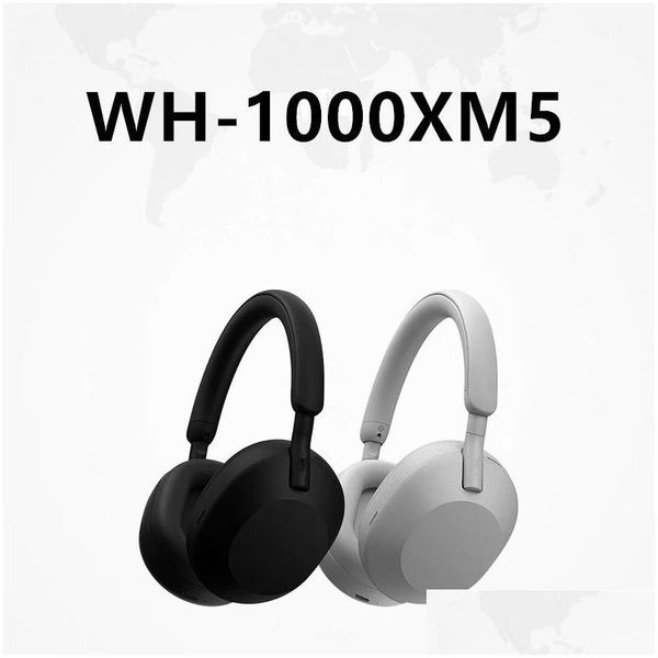 Наушники Новые Wh-1000Xm5 Беспроводные наушники с микрофоном для телефонных звонков Bluetooth-гарнитура Спортивная электроника Ea Drop Delivery Otf2K