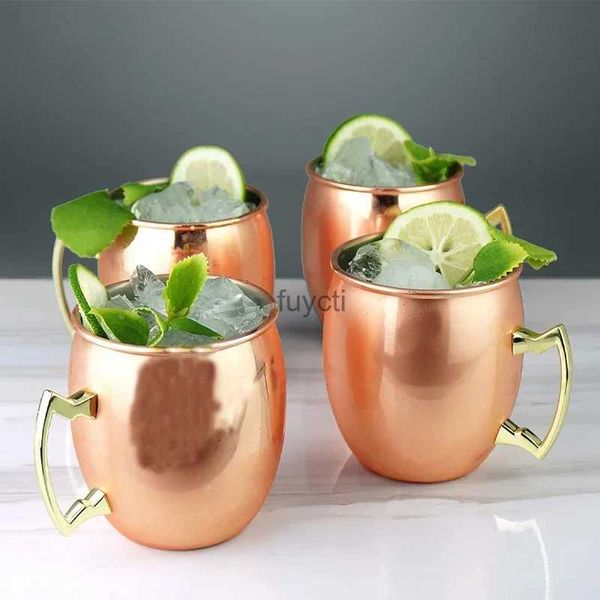 Tassen 4 stücke Mini 60 ml Moscow Mule Becher Kaffee Wein Bär Tasse Gehämmert Kupfer Überzogene Tasse Home Küche Bar liefert Küche Drinkware Tassen YQ240109