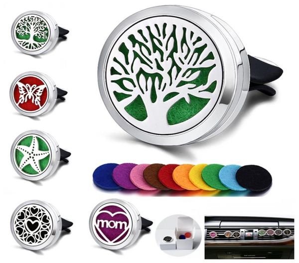 603 designs ambientador de carro perfume difusor clipe de ventilação automática medalhão de óleo essencial 10 peças pads8544302