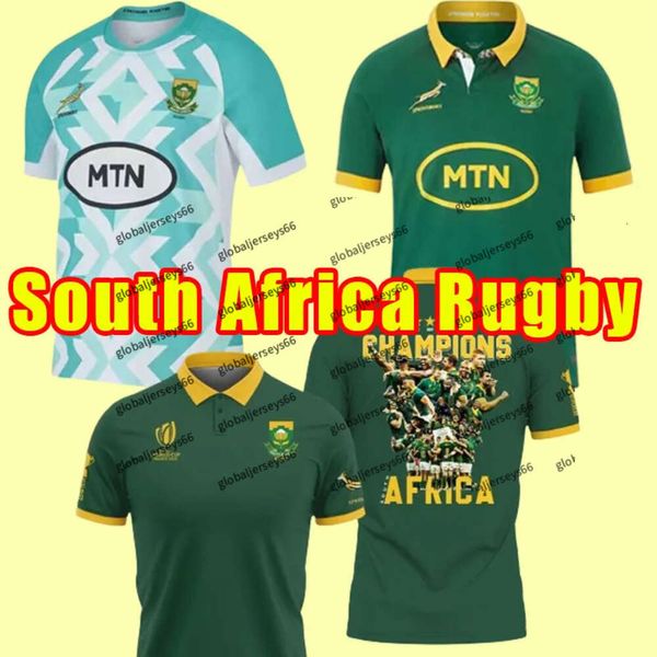 SUD 23 24 Maglia Africa Rugby Maglie 100esimo anniversario africano VERSIONE COMUNE CAMPIONE Maglie squadra nazionale Sud 2023 2024 COPPA DEL MONDO _Jersey