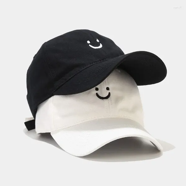 Bola bonés chegada homens mulheres boné de beisebol sorriso bordado unisex esportes ao ar livre pára-sol snapback verão sol viseira chapéu gorras h174