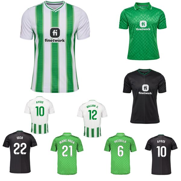 Комплекты футбольных футболок Camiseta Equipacion 23 24 ISCO G.RODRIGUEZ AYOZE 2023 2024 Real BetiS, футбольные майки для взрослых, мужчин, детей