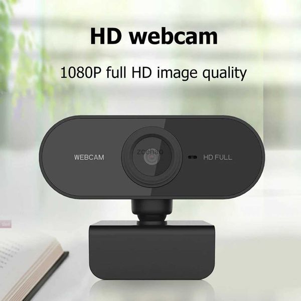 Webcams 360 Autofokus Mini WiFi Webcam mit integriertem Stereomikrofon unterstützt 1080P HD-Videoanzeige ohne Treiber Plug and PlayL240105