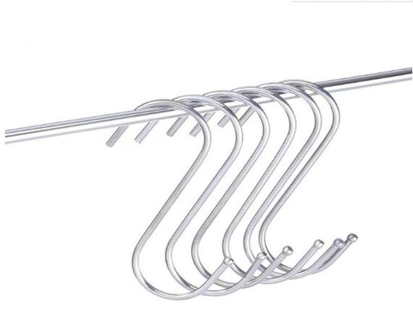 Roestvrij staal Praktische haken S-vorm Keukenleuning S Hanger Haak Sluiting Houder Haken voor het ophangen van kleding Handtashaak KD19735078