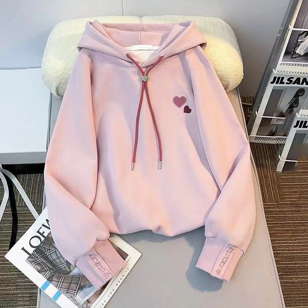 Kızlar Sıcak Trendler Hoodies Kış Kids Sweatshirt Moda Trailsuit Çocuklar Sonbahar Günlük Giyim Pembe Kapüşonlu Üstler 240108