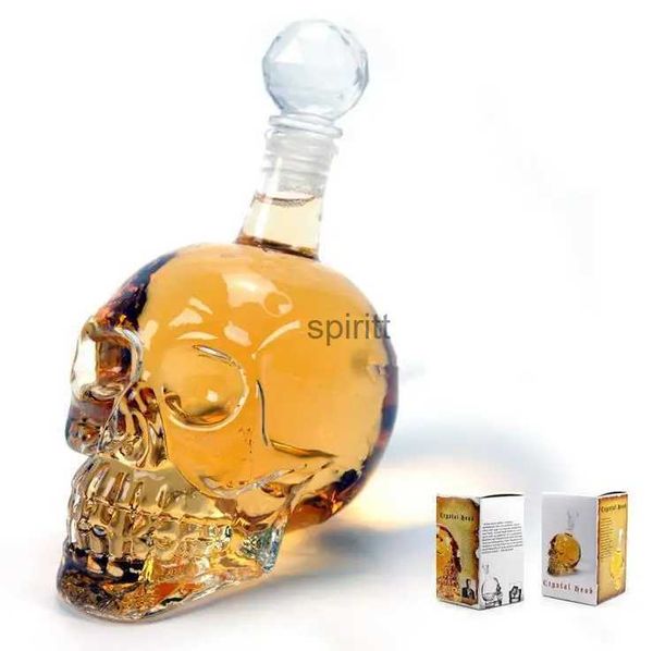 Weingläser, kreative Glasflasche, kreative Kristallflasche, Totenkopf-Flasche, Totenkopf-Wodka-Flasche, modisch, YQ240109