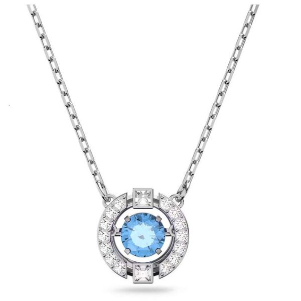 Collana Swarovski Designer Donna Collane con ciondolo di qualità originale Collana con cuore pulsante da donna adotta catena per collare dinamico in cristallo elementare da donna