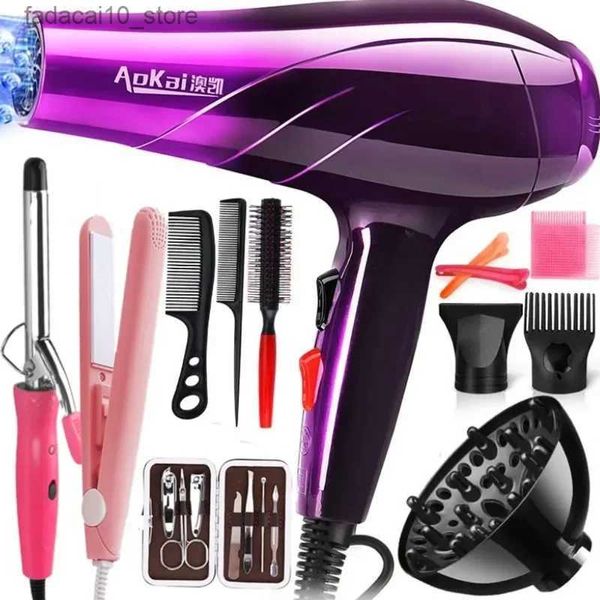 Secadores de cabelo profissional poderoso secador de cabelo estilo rápido secador de cabelo ajuste quente e frio bocal de secador de ar para ferramentas de salão de barbeiro q240109