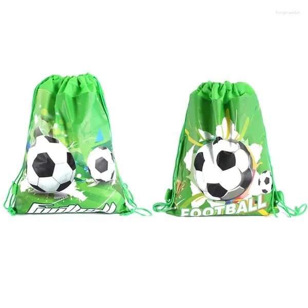 Сумки для хранения Футбольная нетканая сумка на шнурке Рюкзак Детский дорожный школьный декор Подарок