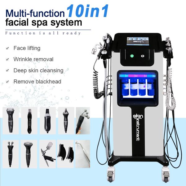 Multifunções 10 em 1 Máquina de Microdermoabrasão RF Lifting Pdt Terapia de Luz Micro Corrente Oxigênio Jet Peel Facial