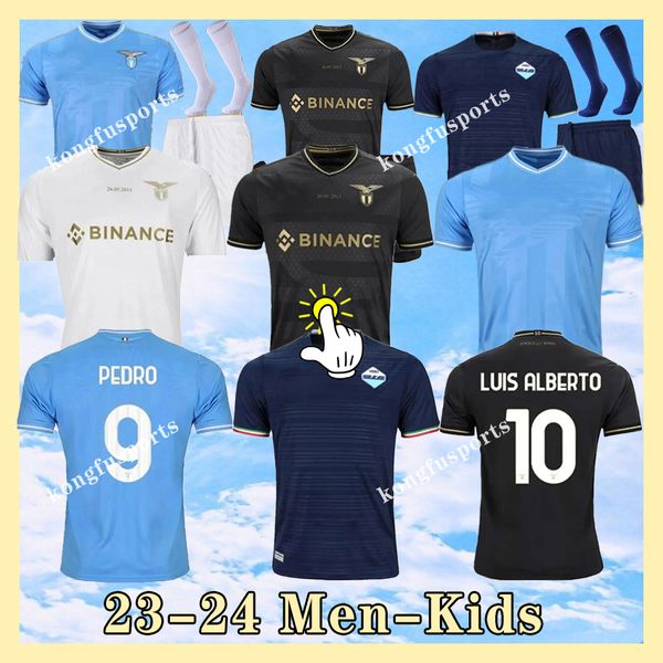 23 24 Maglia da calcio Lazio 10° anniversario tifosi versione giocatore ROMAGNOLI IMMOBILE LUIS BASTOS SERGEJ BADELJ LUCAS J.CORREA ZACCAGNI MARUSIC kit maglia da calcio 3DR