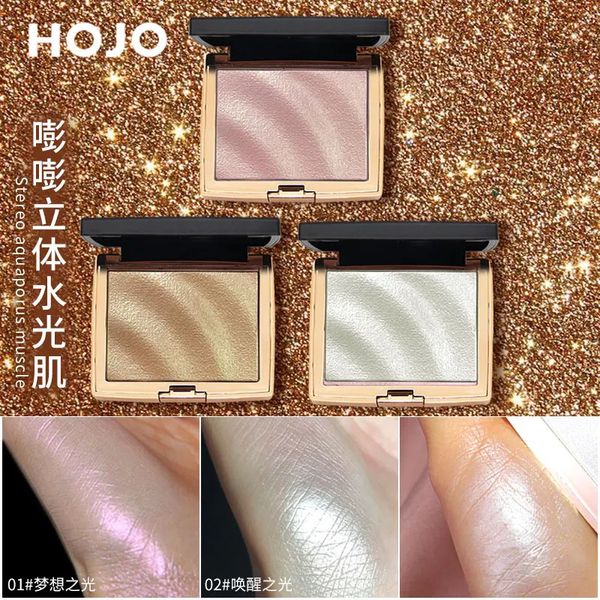 Highlighter Makeup Shimmer Powder Palette Highlight Face Contour Golden Bronzer Contour per pelle scura 240106