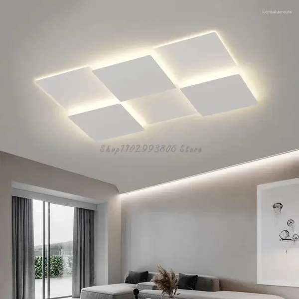 Lustres modernos LED luzes de teto WhiteLiving Room Bedroom Home Smart Light Creative Apartment Int