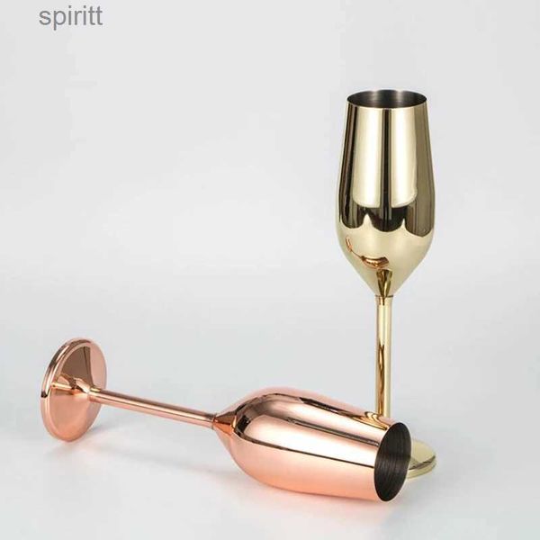 Weingläser, goldene, bruchsichere, rostfreie Champagnergläser, gebürstetes Gold, Hochzeit, Toasten, Champagnergläser, Trinkbecher, Party, Hochzeit, Wein, YQ240105