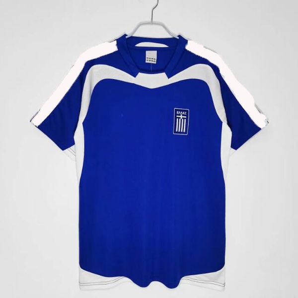 Retro-Klassiker 2004 Griechenland Fußballtrikots T-Shirts Charisteas Tsiartas Nikolaidis Zagorakis Karagounis Nationalmannschafts-Fußballtrikot