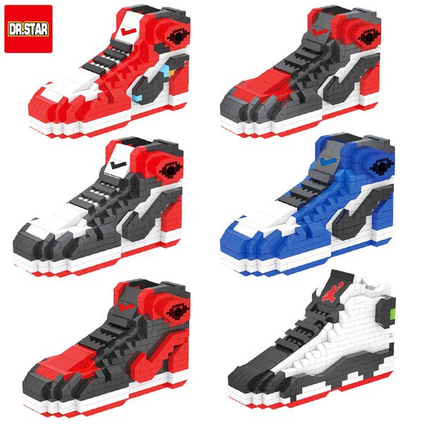 504 -teiliges Modell Herstellung von Mini -Bausteinen Jungen Sportschuhe Anime DIY Toy Models Kindergeschenke Großhandel Großhandel