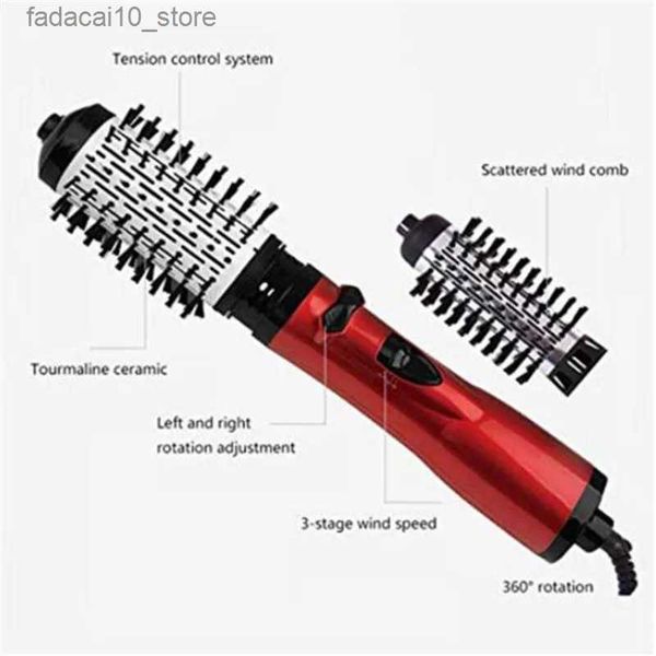 Secadores de cabelo Escova de ar quente elétrica Rotary Curler Secador de cabelo Rotação automática Curling Blowing Dry Hairstyle Secador de cabelo Auto Wave Roller Comb Q240109