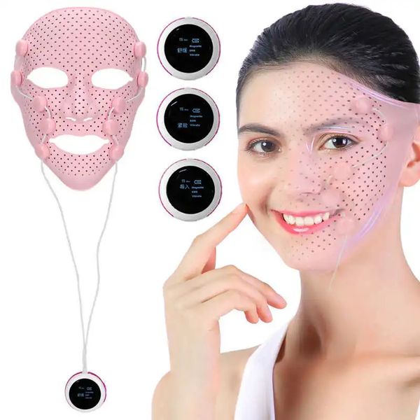 EMS Maschera per il viso con vibrazione Magnete antirughe Massaggio SPA Acne Terapia per la rimozione delle rughe Mento Guancia Sollevamento Sottile Salone di bellezza 240108