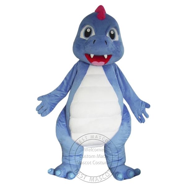 Halloween super bonito dinossauro azul mascote traje para festa personagem dos desenhos animados mascote venda frete grátis suporte personalização