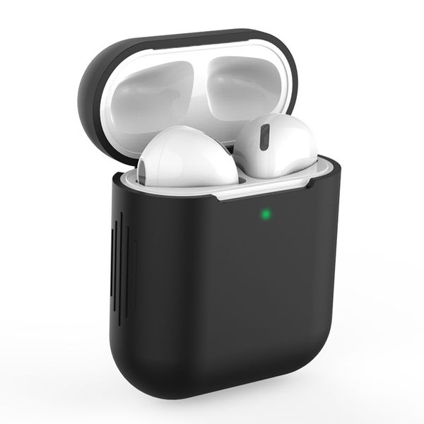 Geeignet für Airpods Apple Wireless Bluetooth-Kopfhörerhülle. Praktische, sturzsichere Lederhülle für unterwegs, aus Silikon, waschbar, in mehreren Farben erhältlich