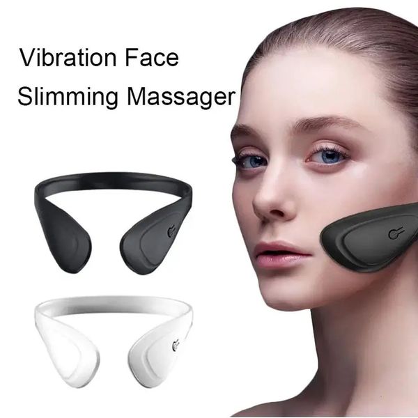 EMS Microcorrente viso dimagrante macchina per la cura della pelle V-Face Lift Device V-Line Lifting Wibratory Massager Doppio mento di rimozione 240108