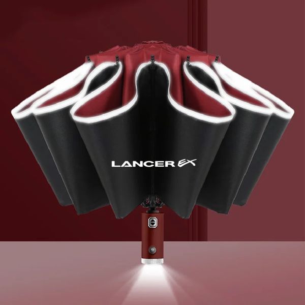 Parapluie de voiture LED Portable à bande réfléchissante, automatique, à la mode, pour Mitsubishi Lancer Ex 9 10, accessoires 240109