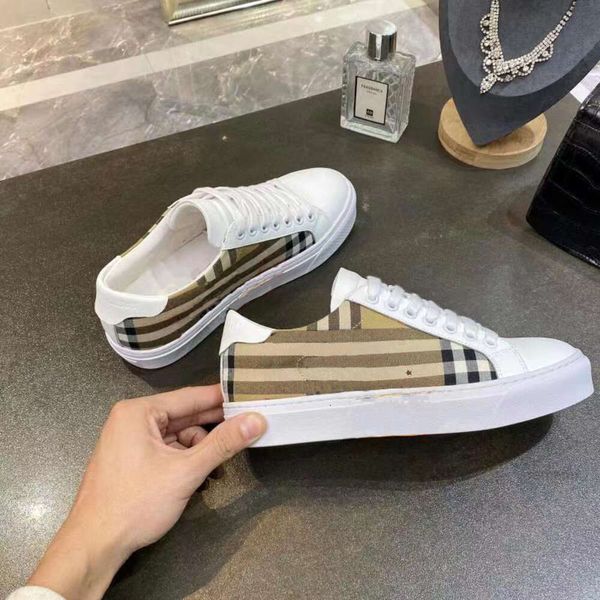 Designer Femmes Baskets Imprimer Check Trainer Hommes Casual Chaussures Plate-forme Baskets Rayé Sneaker Imprimé Lettrage Plaid Vintage Chaussures