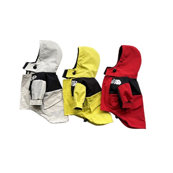 Cappotto per cani di design piumino caldo invernale per animali domestici Giacca Interchange rosso giallo grigio cappotto per animali tricolore teddy schnauzer corgi cappotto giù per cani Giacca staccabile