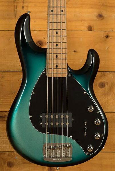 Özel Koleksiyon Stingray 5-String H Frost Green Pearl Elektrikli Bas Gitar Akçaağaç Klavye Pasif Pikaplar Aktif Tel 9v Pil Kutusu Siyah Kakya